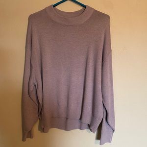 LILAC PURPLE MOCK NECK SWEATER